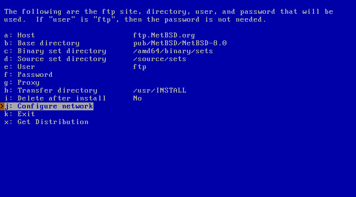 configure netbsd kernel