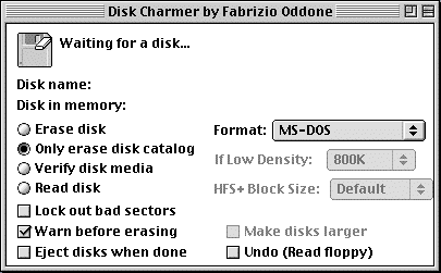 screenshot of DiskCharmer