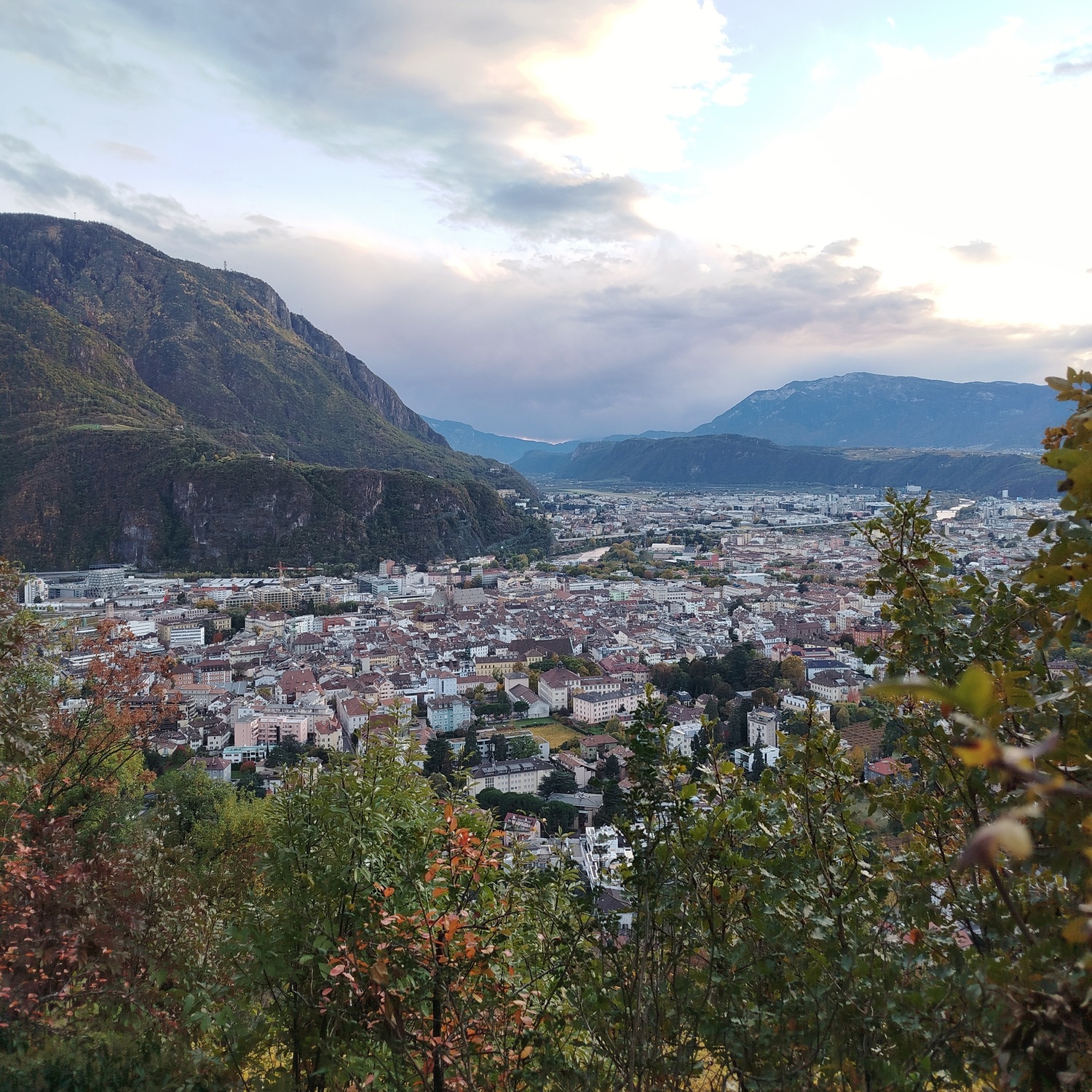 View of Bolzano from St. Oswald Promenade